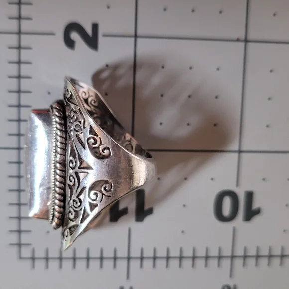 VTG Sterling Silver/Moonstone Ring - Picture 4 of 5